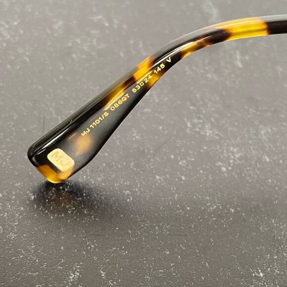 Marc Jacobs MJ1101/S 086QT Oversized Havana Metal Sunglasses Sz 53-24-145 - Picture 7 of 8